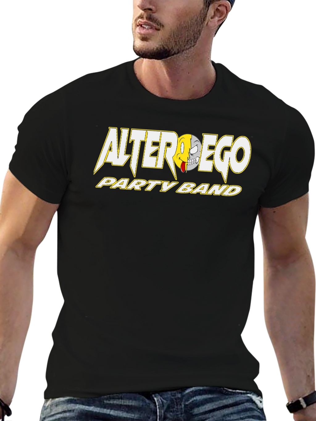 Alter Ego Party Band Graphic Black T-Shirt
