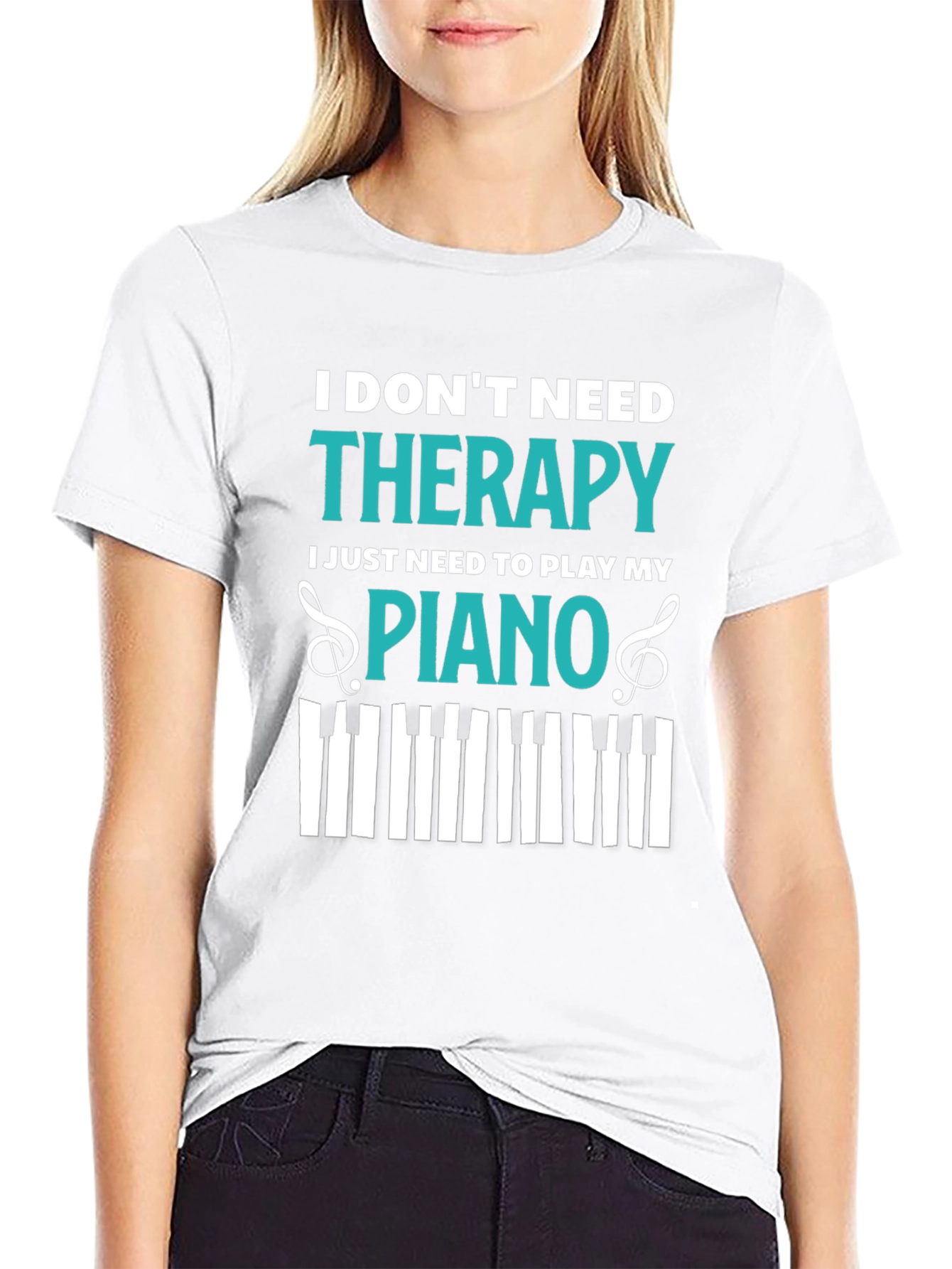 Piano Therapy T-Shirt - Music Lover Tee