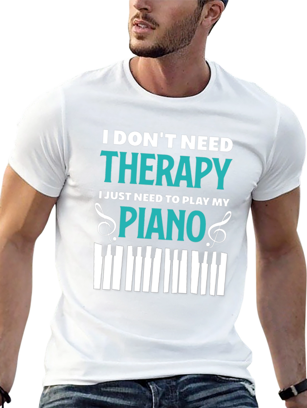 Piano Therapy T-Shirt - Music Lover Tee