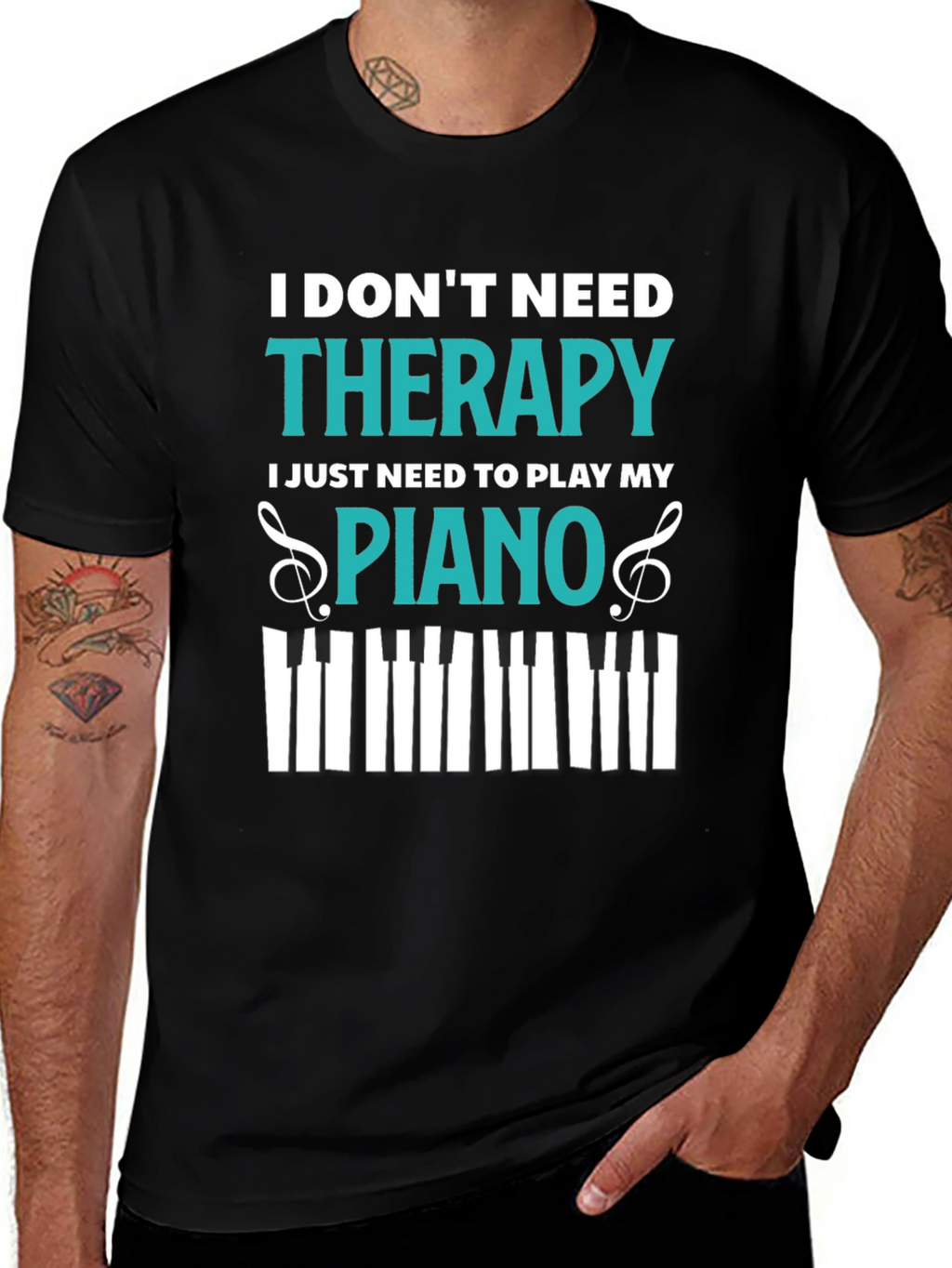 Piano Therapy T-Shirt - Music Lover Tee