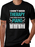 Piano Therapy T-Shirt - Music Lover Tee