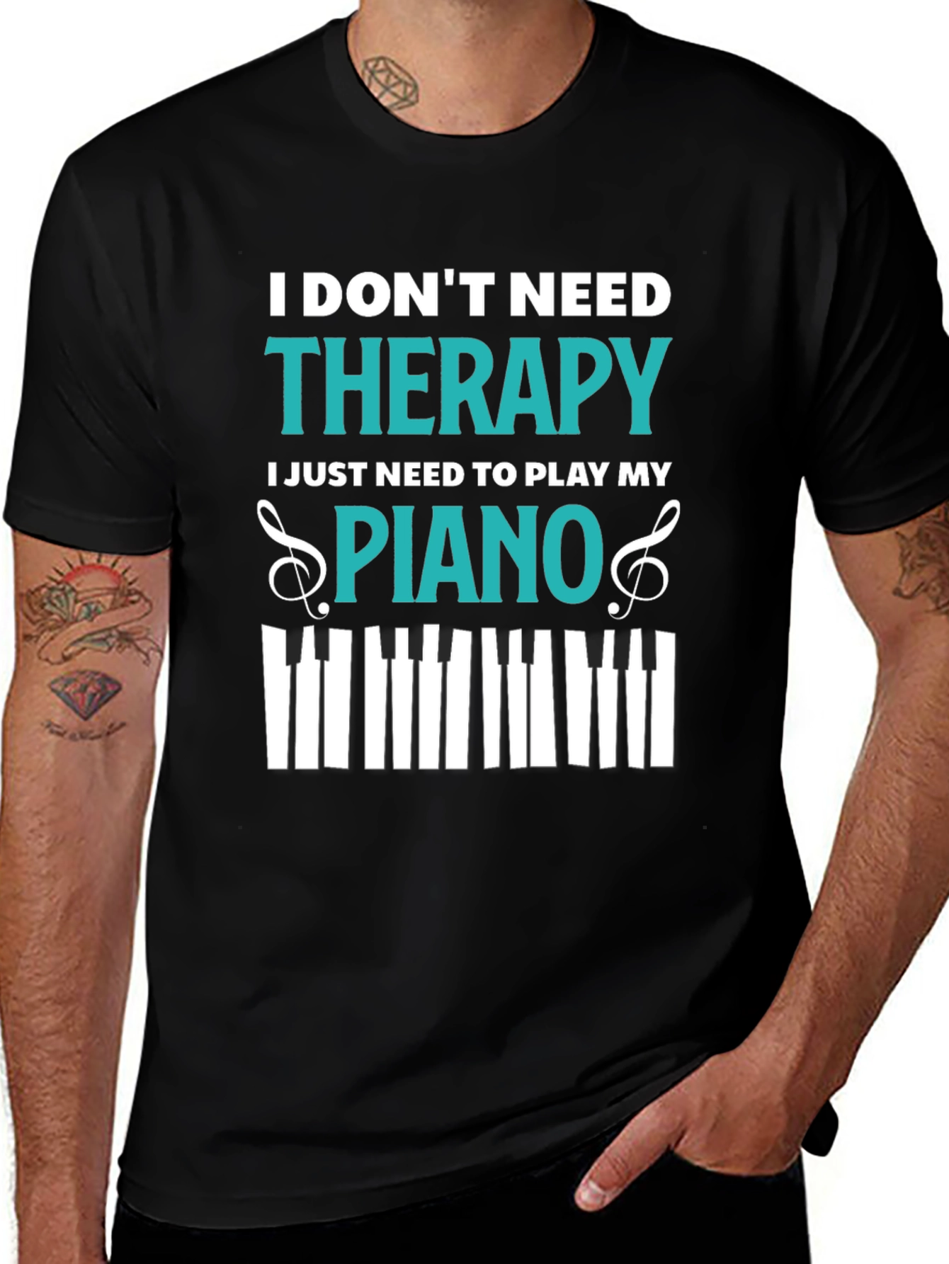Piano Therapy T-Shirt - Music Lover Tee