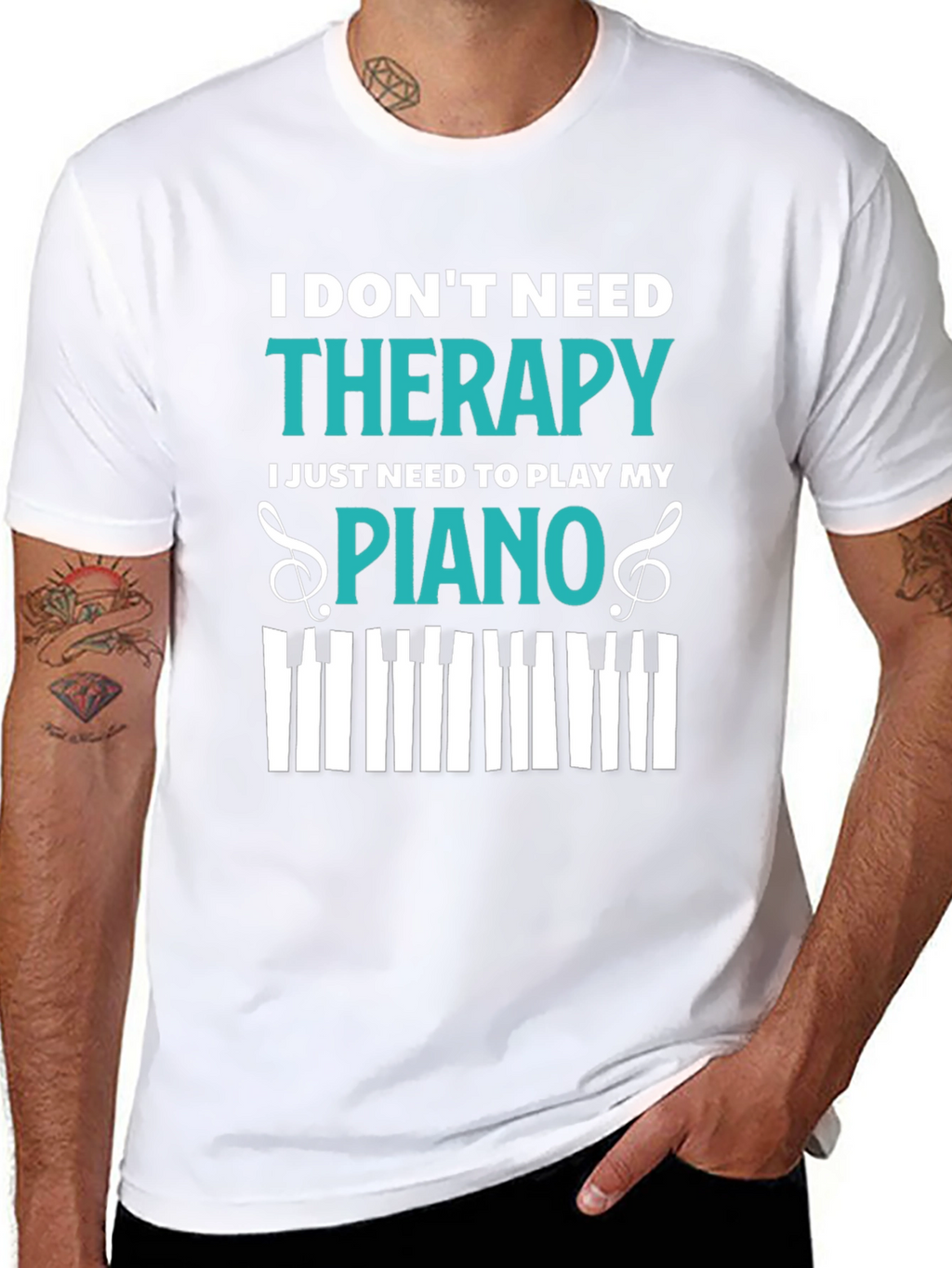 Piano Therapy T-Shirt - Music Lover Tee