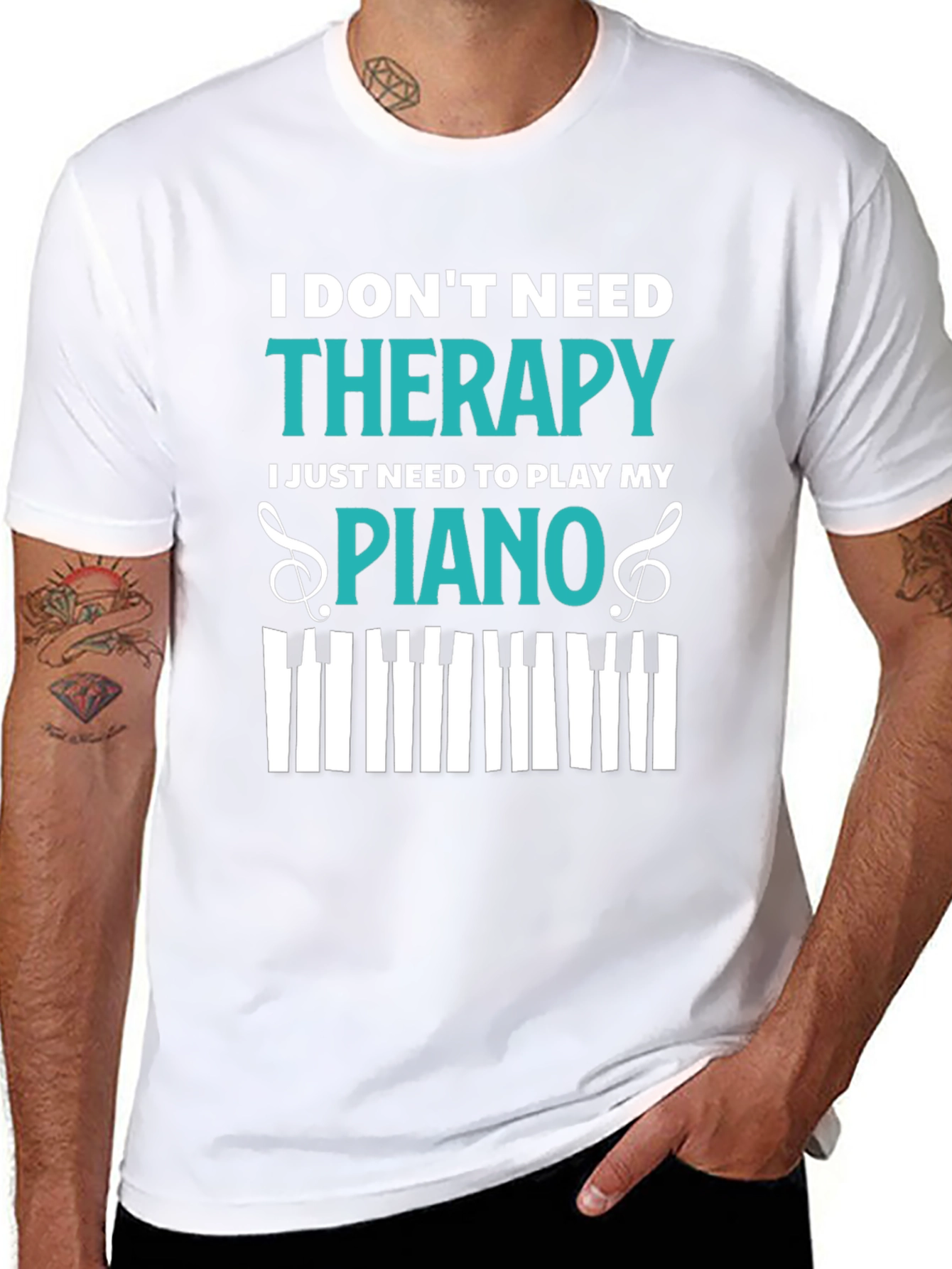 Piano Therapy T-Shirt - Music Lover Tee