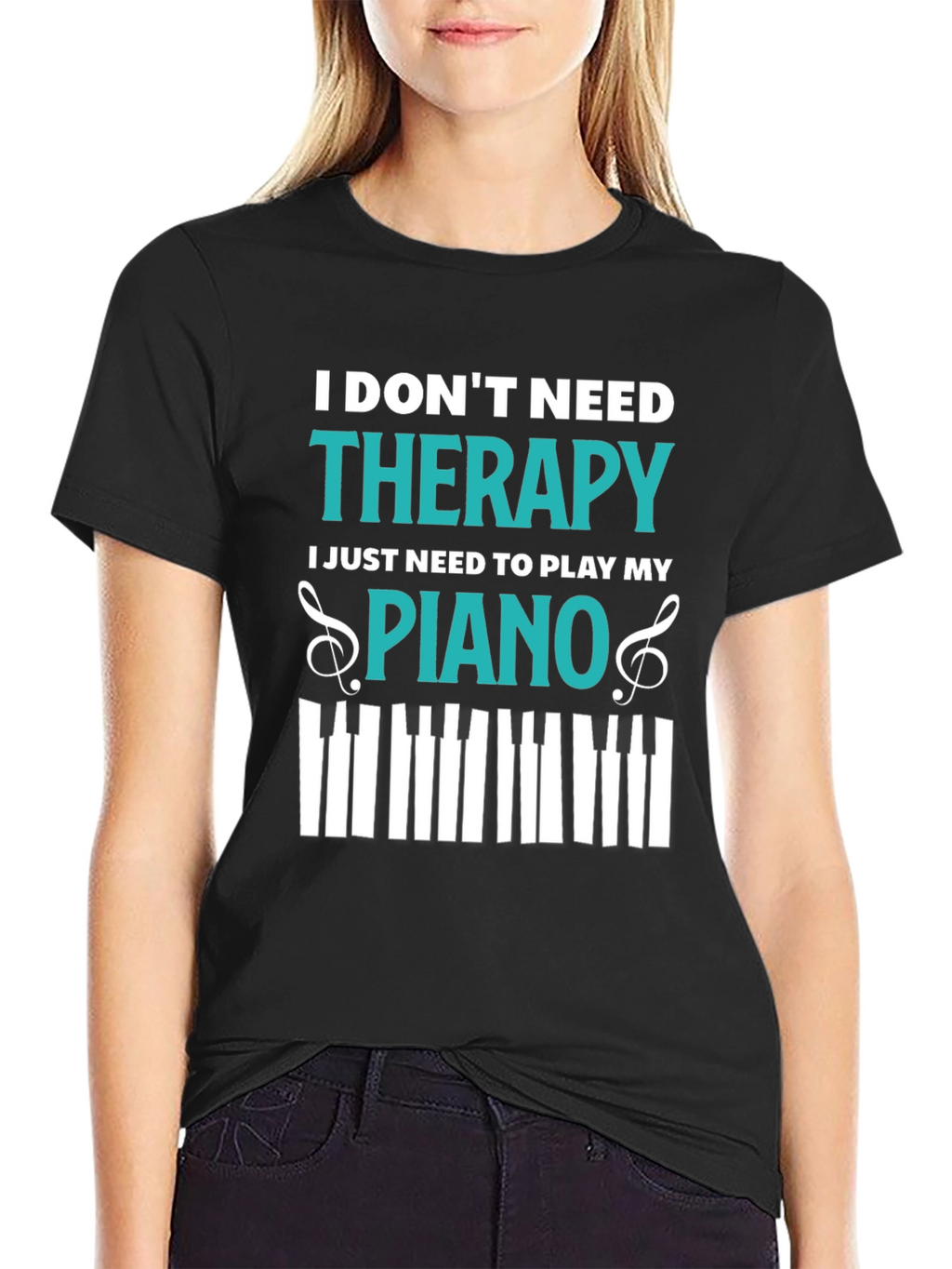 Piano Therapy T-Shirt - Music Lover Tee