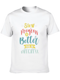 Motivational Slow Progress Graphic Tee - Black