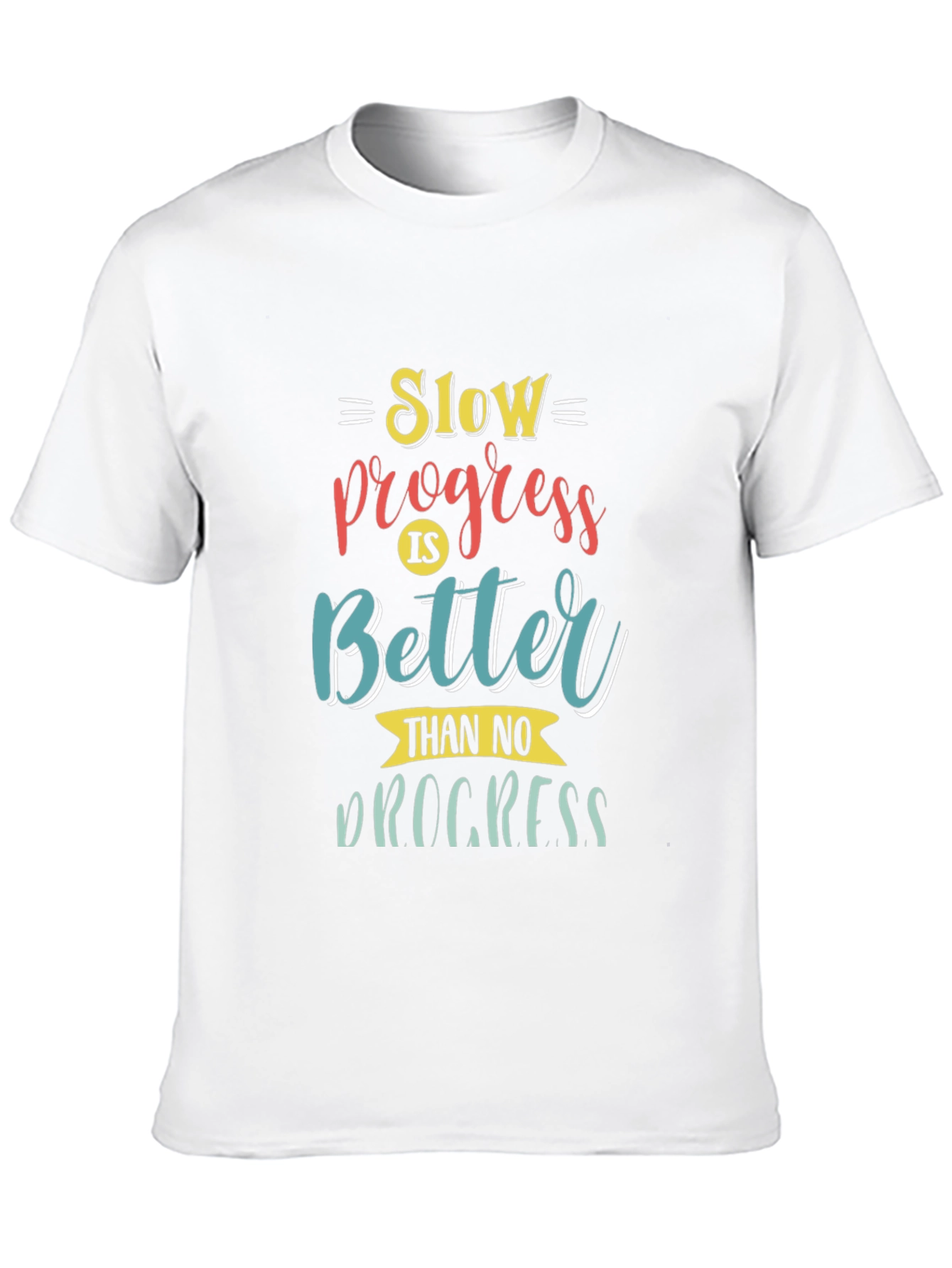 Motivational Slow Progress Graphic Tee - Black