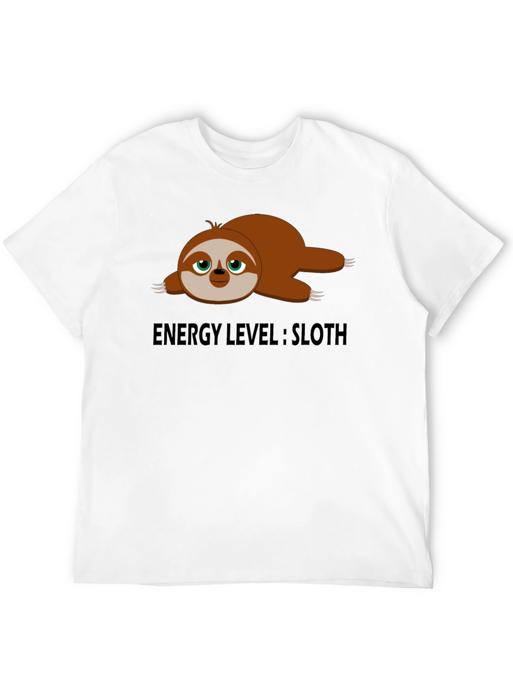 Energy Level Sloth T-Shirt - Lazy Days Comfort