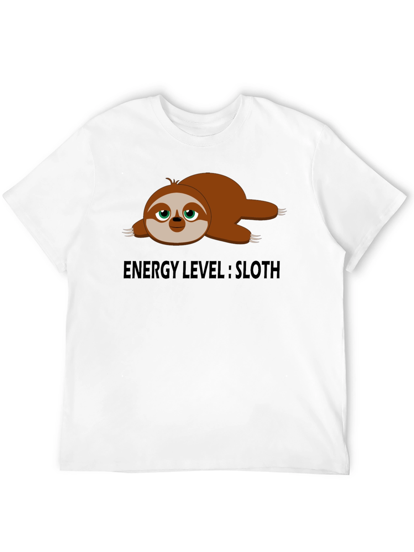 Energy Level Sloth T-Shirt - Lazy Days Comfort