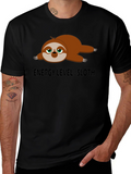Energy Level Sloth T-Shirt - Lazy Days Comfort