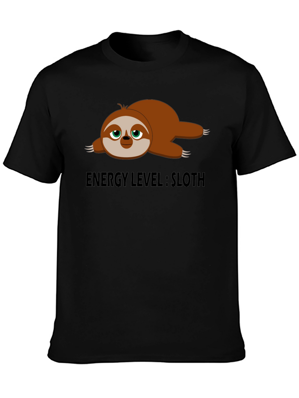 Energy Level Sloth T-Shirt - Lazy Days Comfort