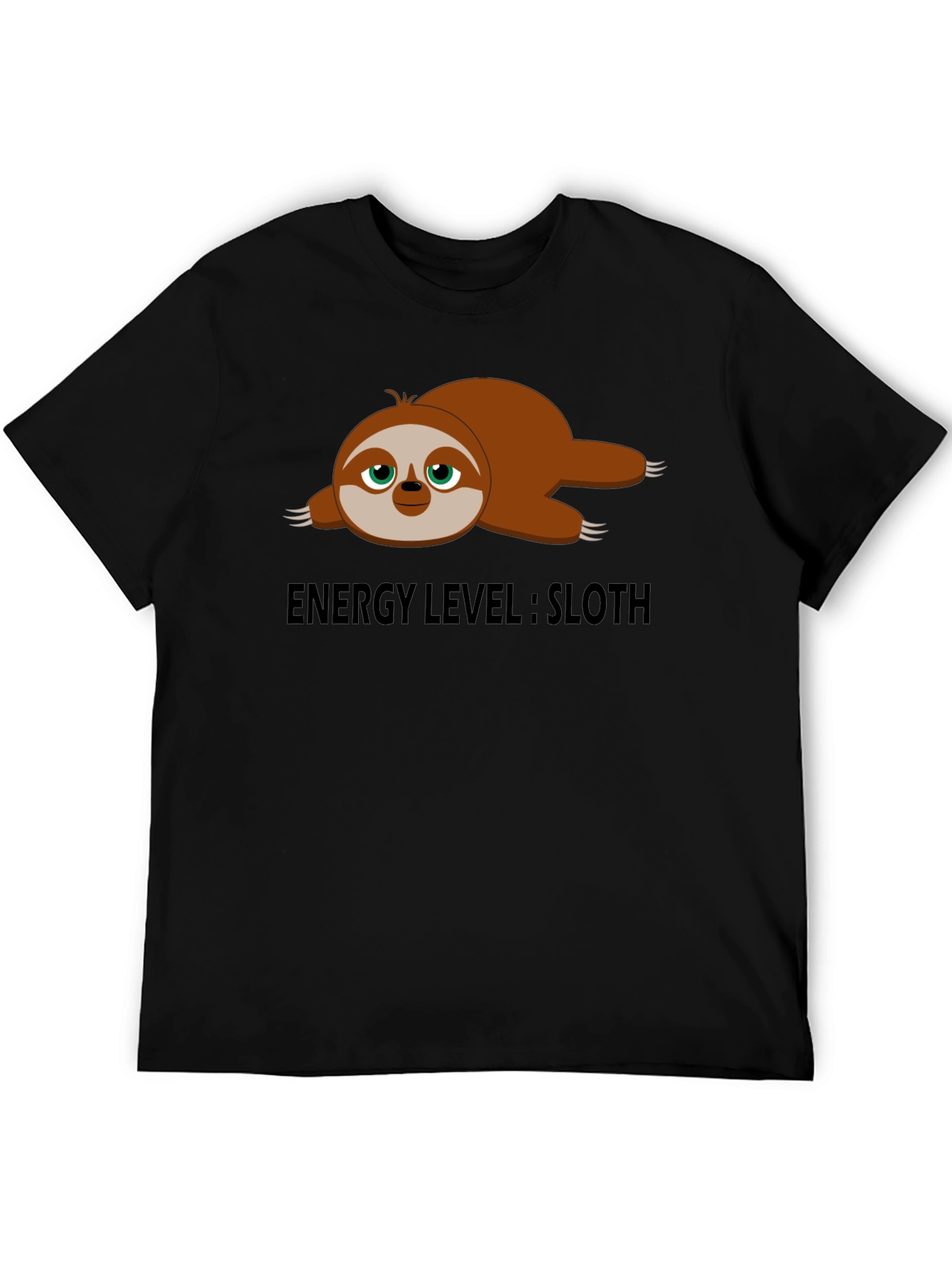 Energy Level Sloth T-Shirt - Lazy Days Comfort