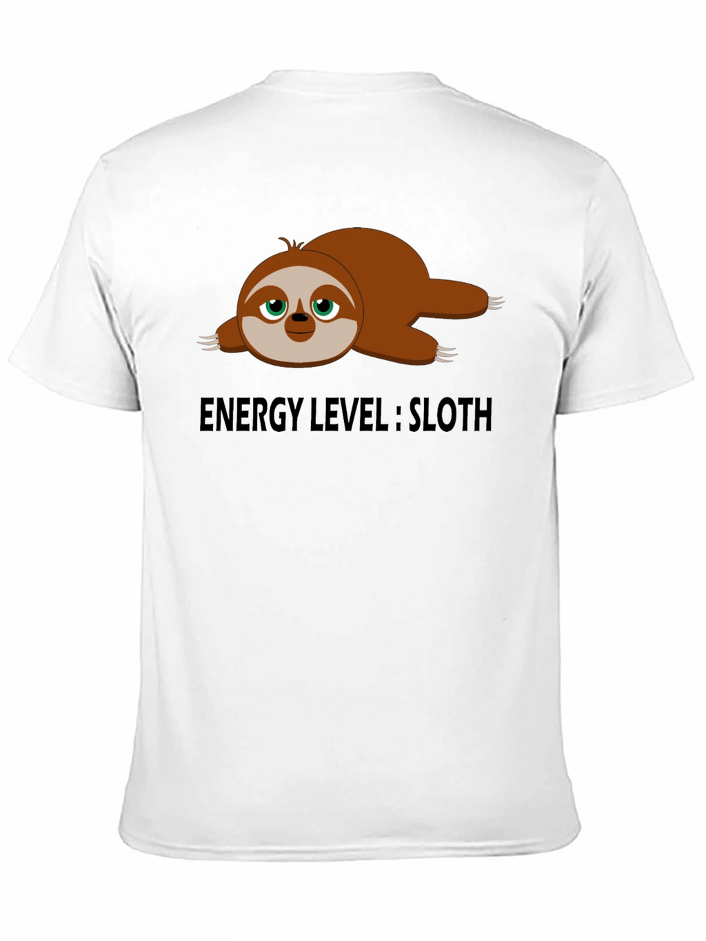 Energy Level Sloth T-Shirt - Lazy Days Comfort