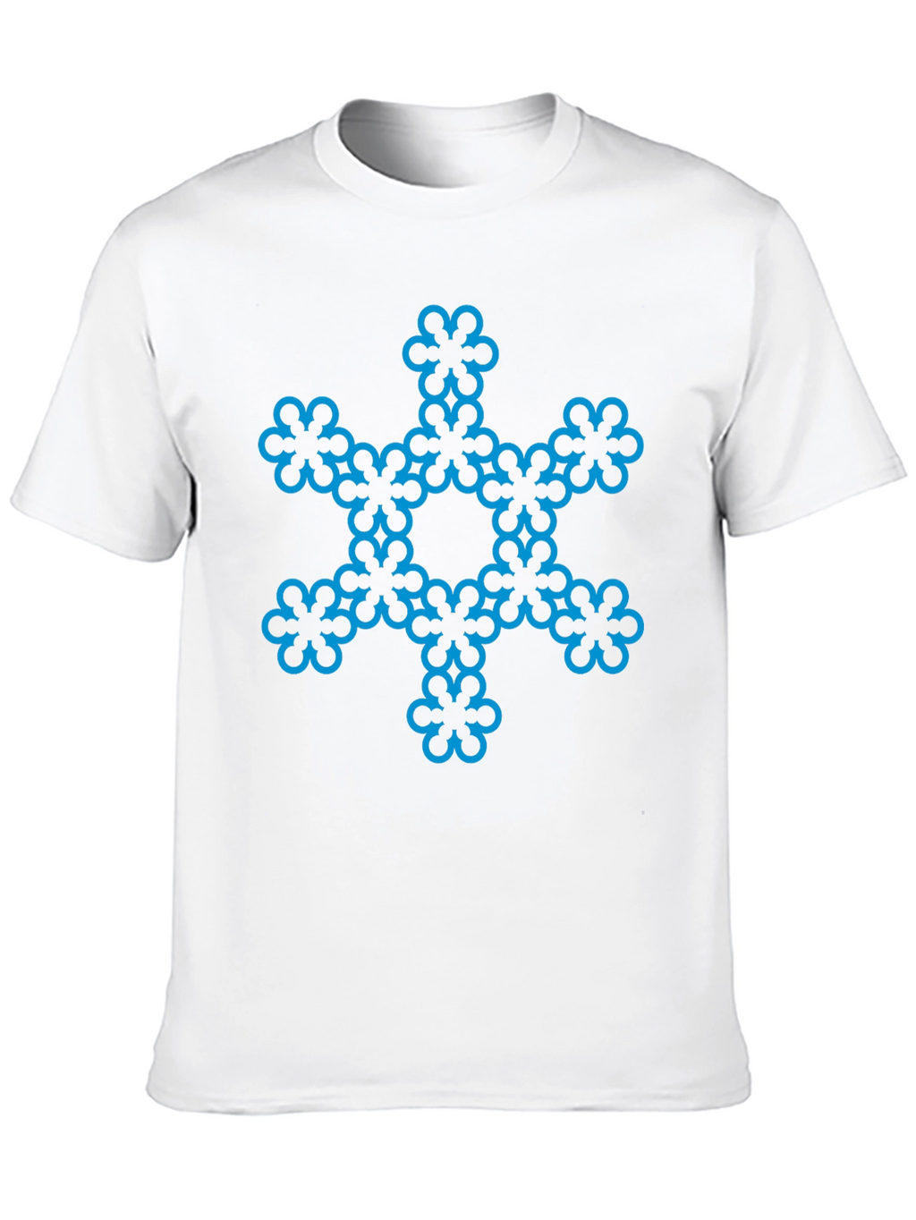 Geometric Flower Tee - Stylish Black Cotton Blend
