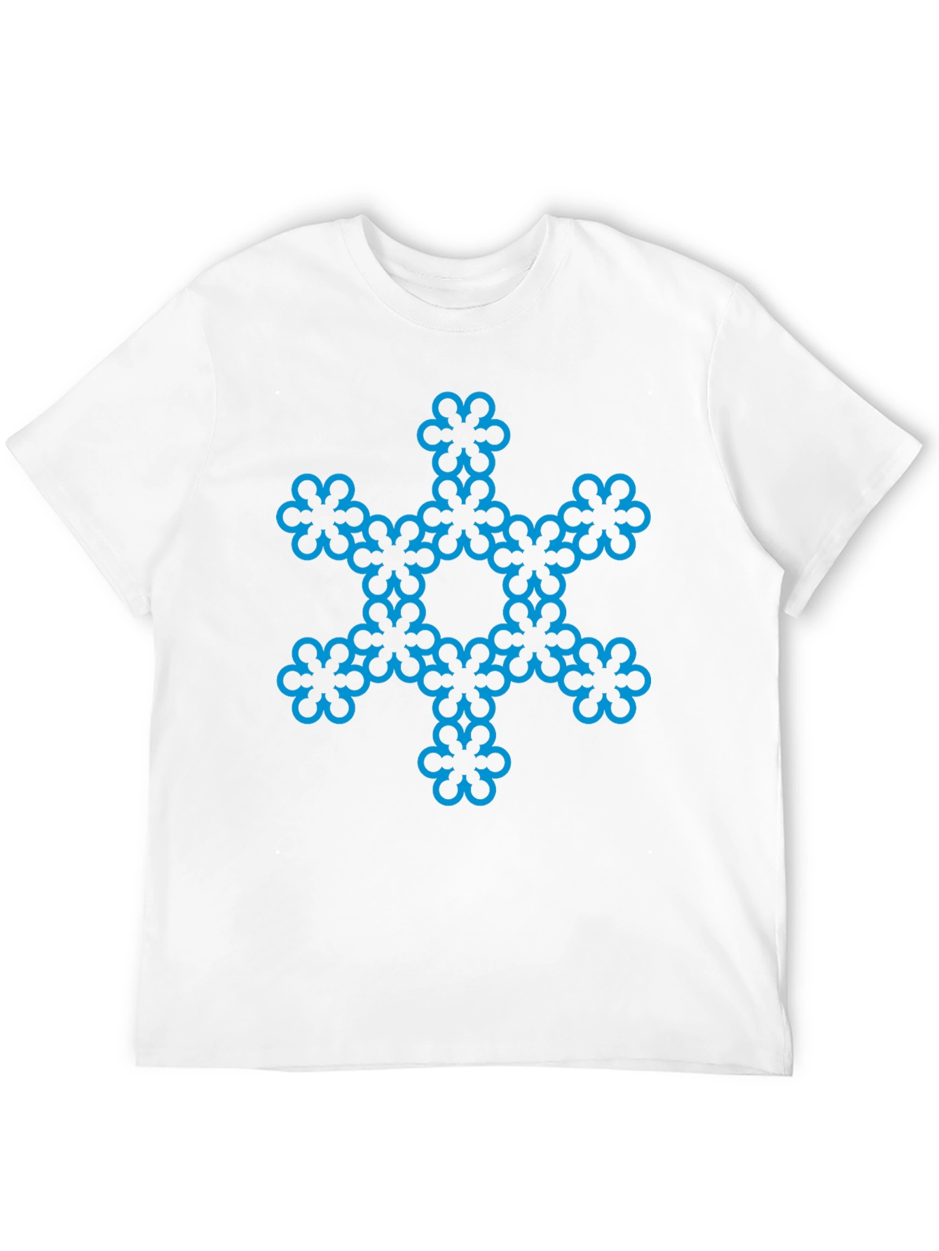 Geometric Flower Tee - Stylish Black Cotton Blend