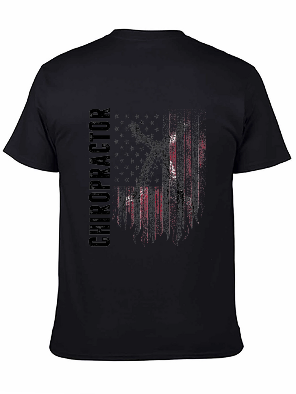 Chiropractor USA Flag Graphic T-Shirt
