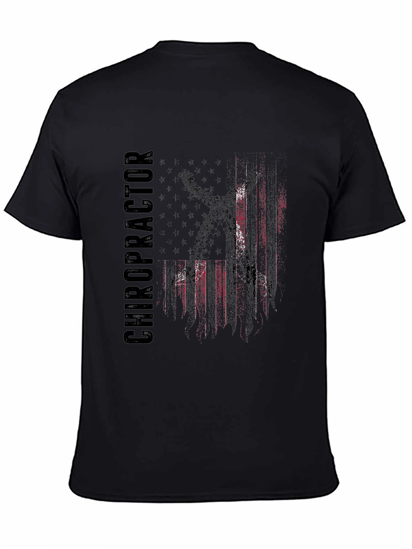 Chiropractor USA Flag Graphic T-Shirt