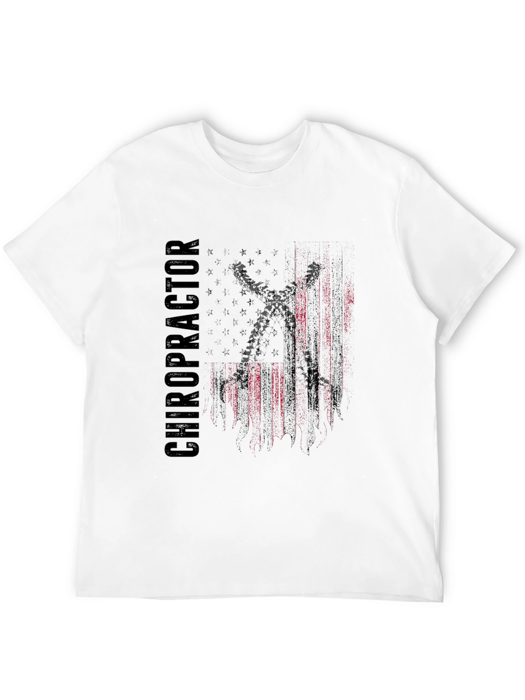 Chiropractor USA Flag Graphic T-Shirt