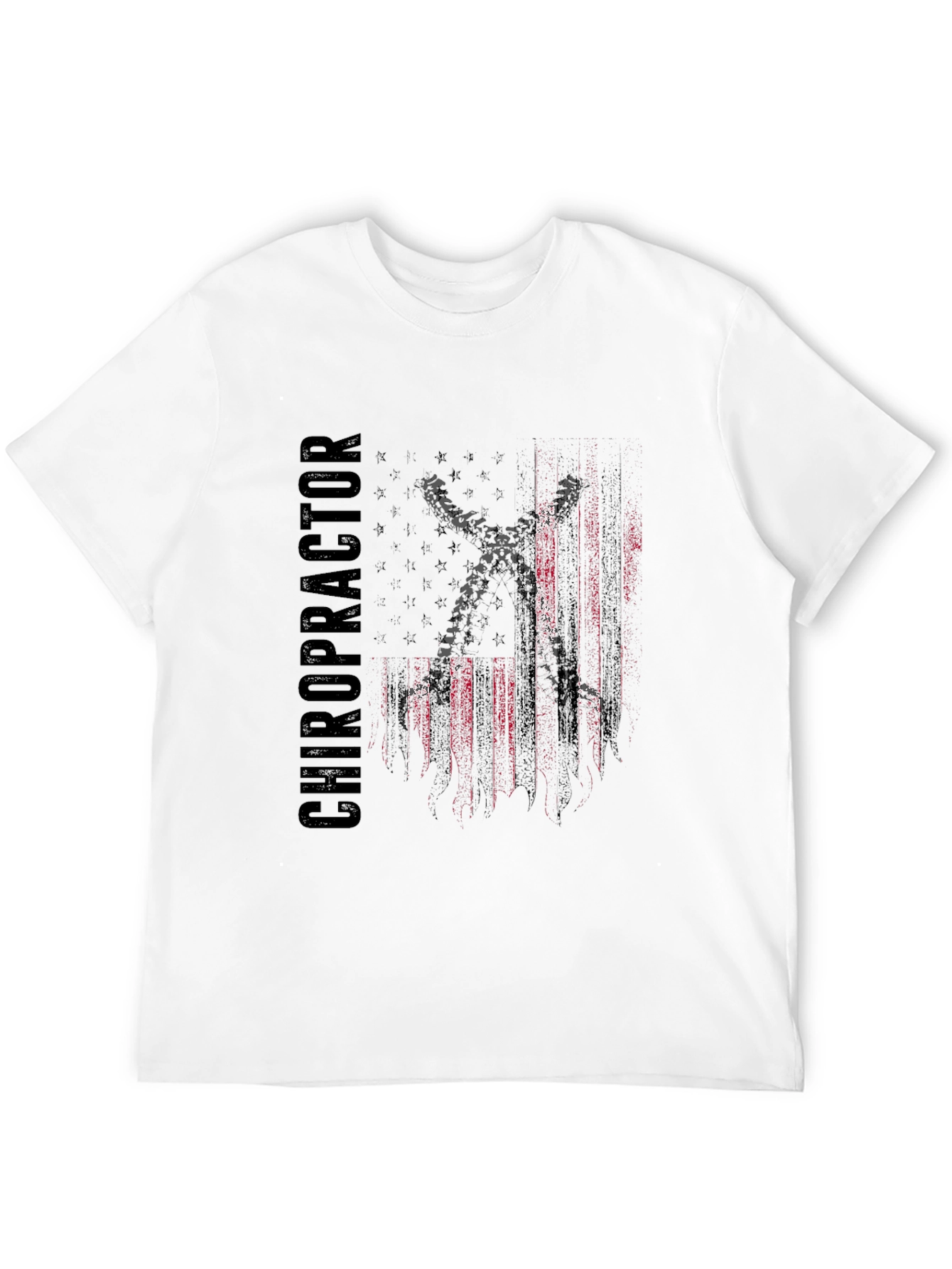 Chiropractor USA Flag Graphic T-Shirt