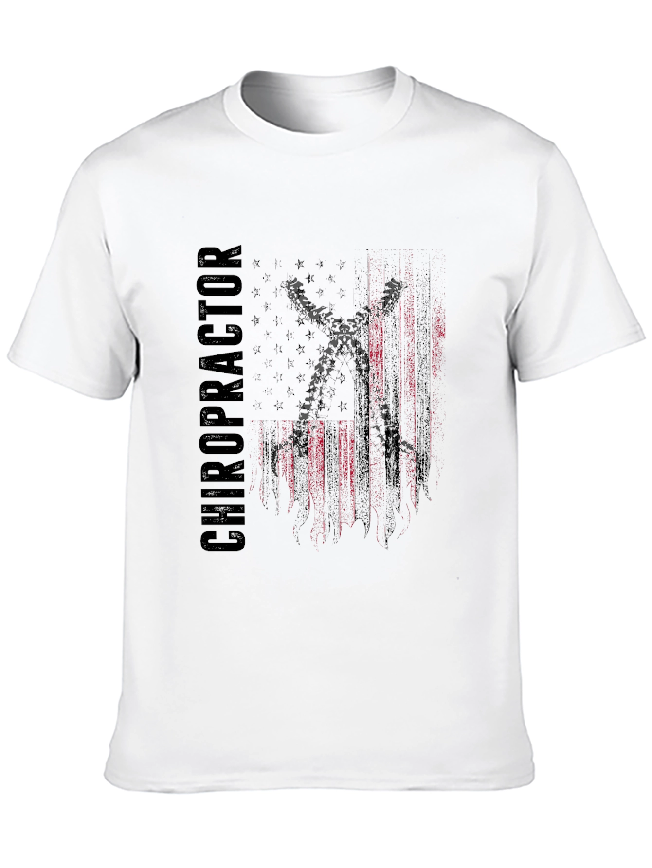 Chiropractor USA Flag Graphic T-Shirt
