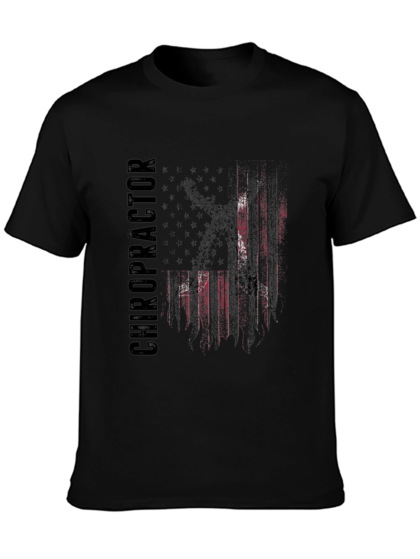 Chiropractor USA Flag Graphic T-Shirt
