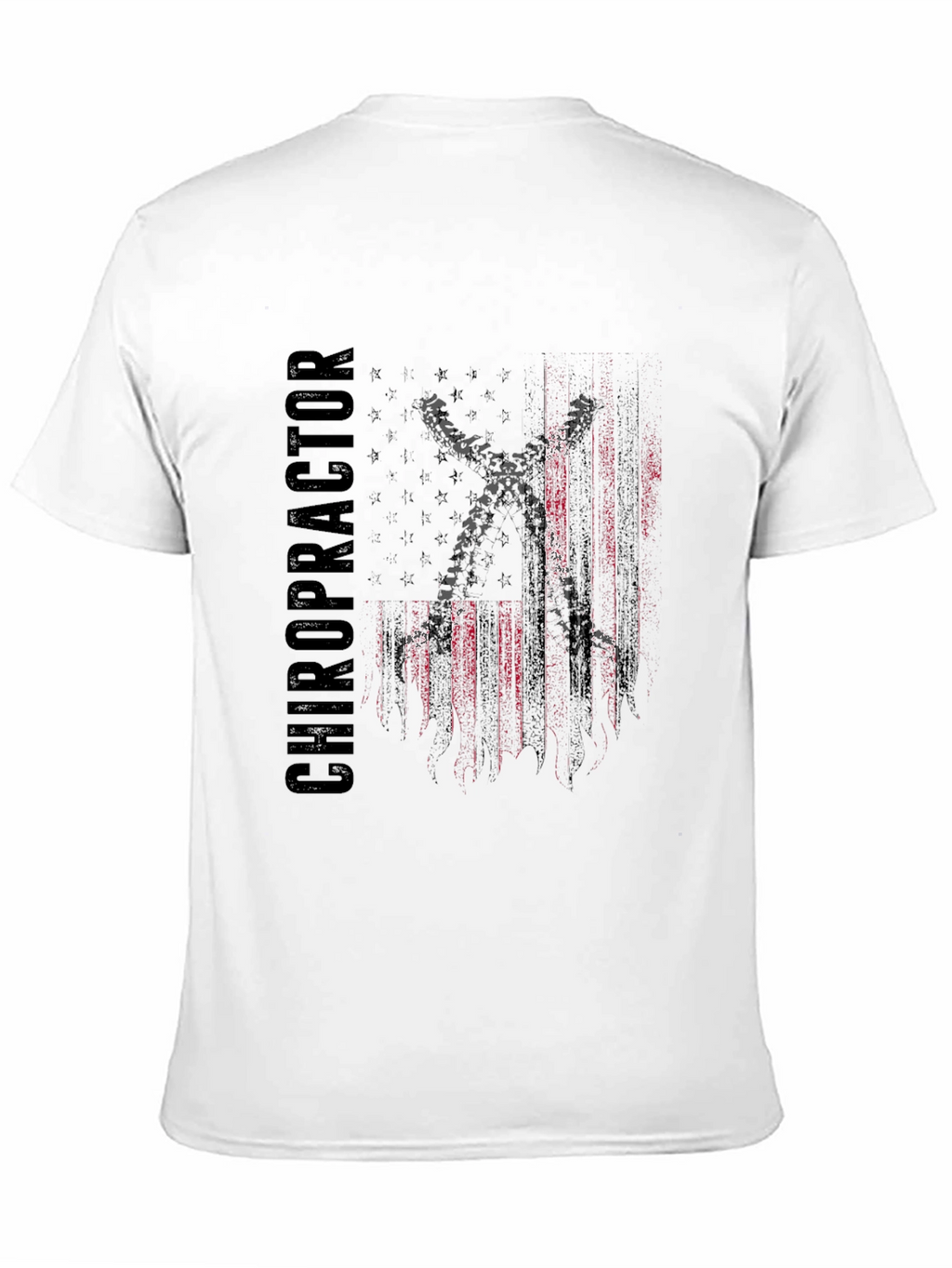 Chiropractor USA Flag Graphic T-Shirt