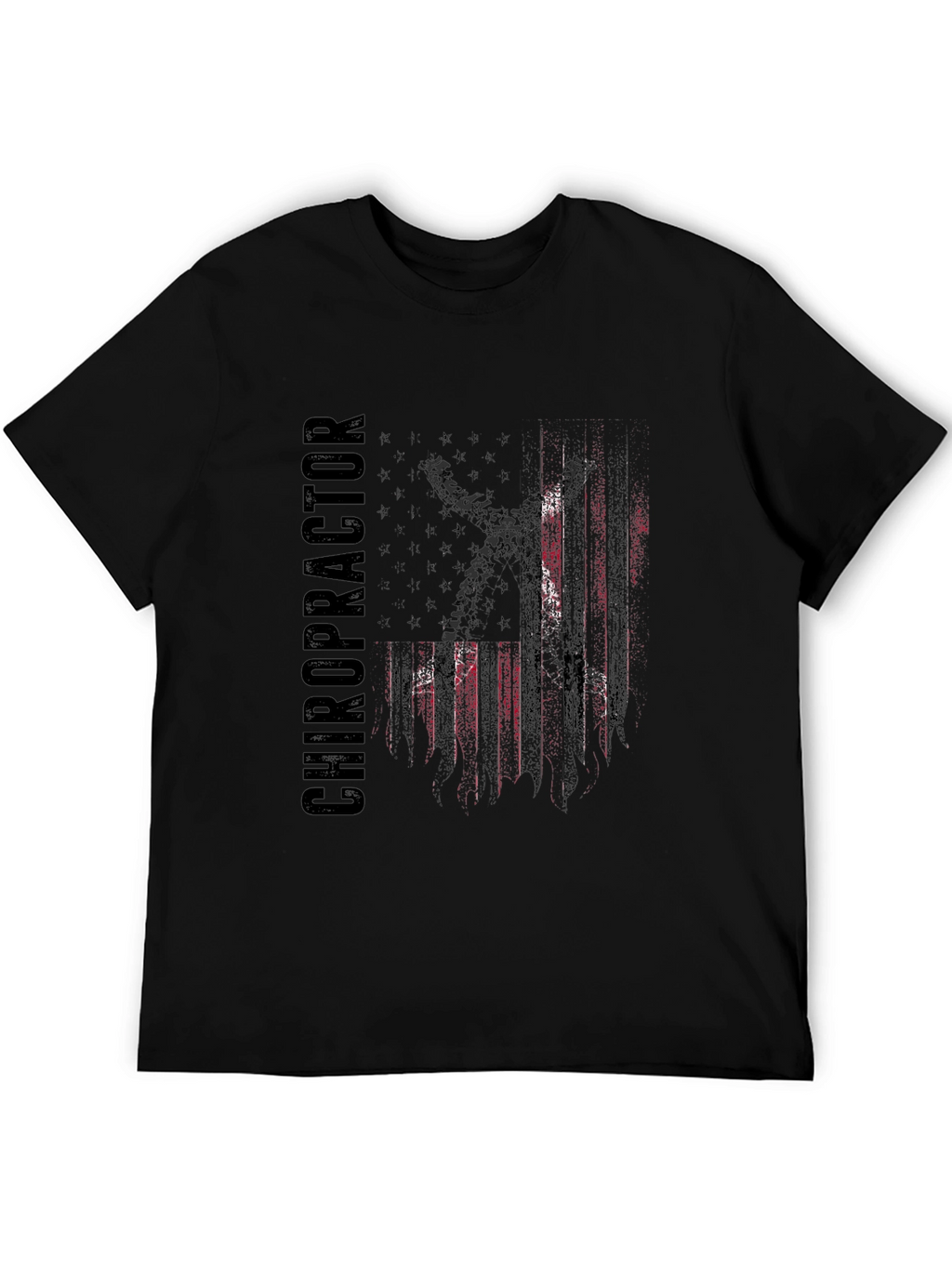 Chiropractor USA Flag Graphic T-Shirt