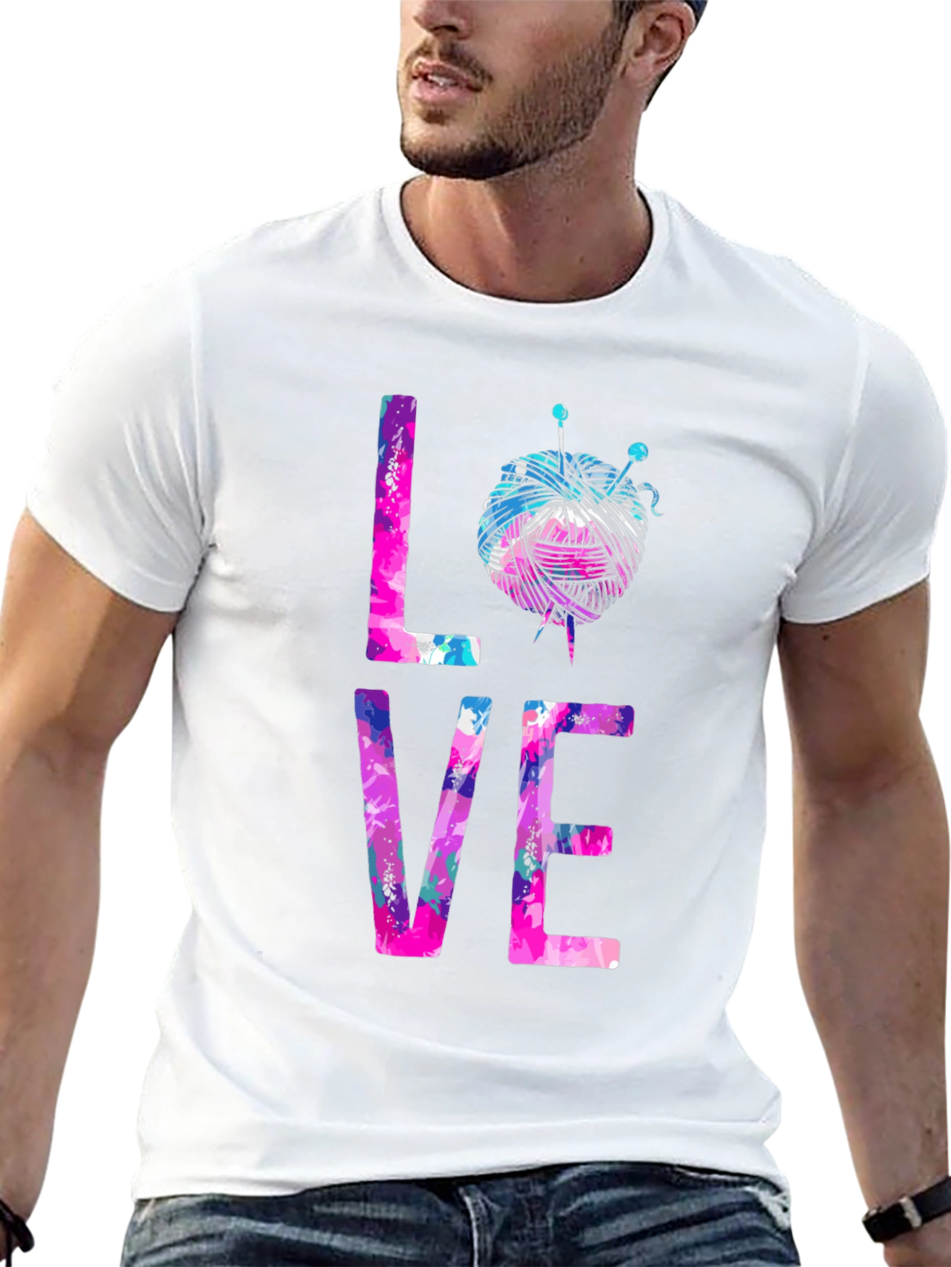 Love Knitting T-Shirt - Yarn Ball Design