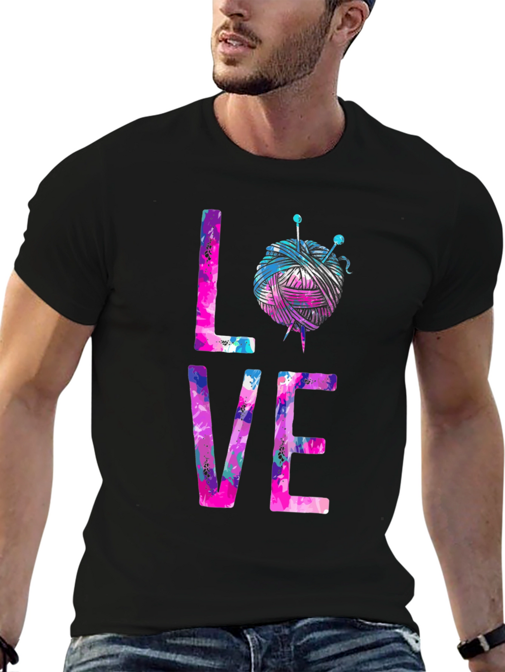Love Knitting T-Shirt - Yarn Ball Design