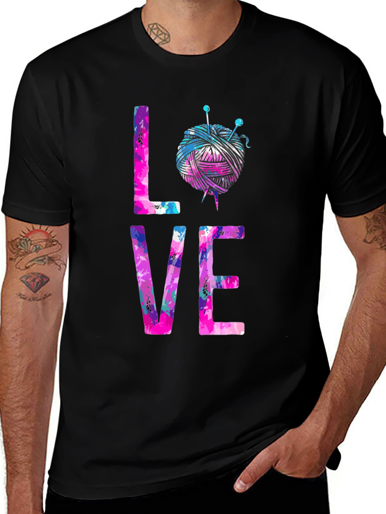 Love Knitting T-Shirt - Yarn Ball Design