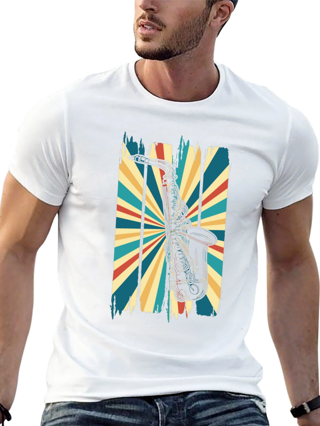 Retro Saxophone T-Shirt
