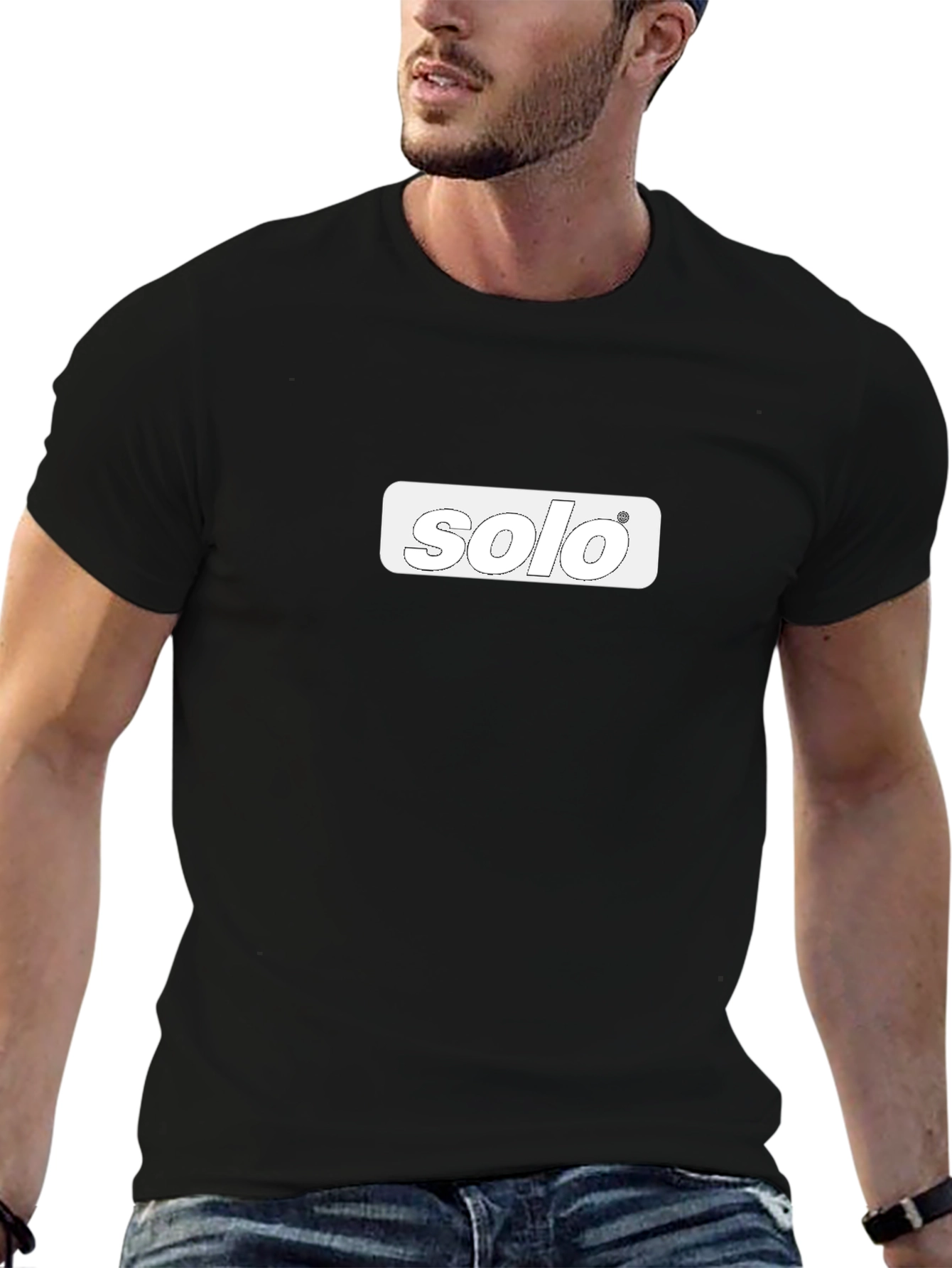 Solo Graphic T-Shirt - Stylish Black Cotton Tee