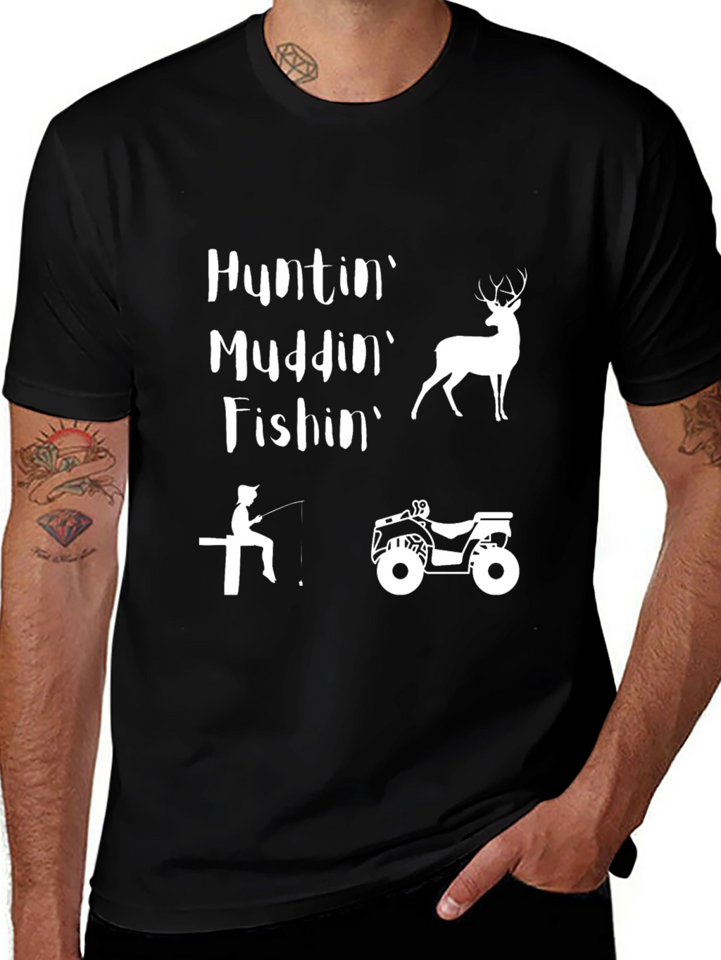 Huntin Muddin Fishin Graphic Tee
