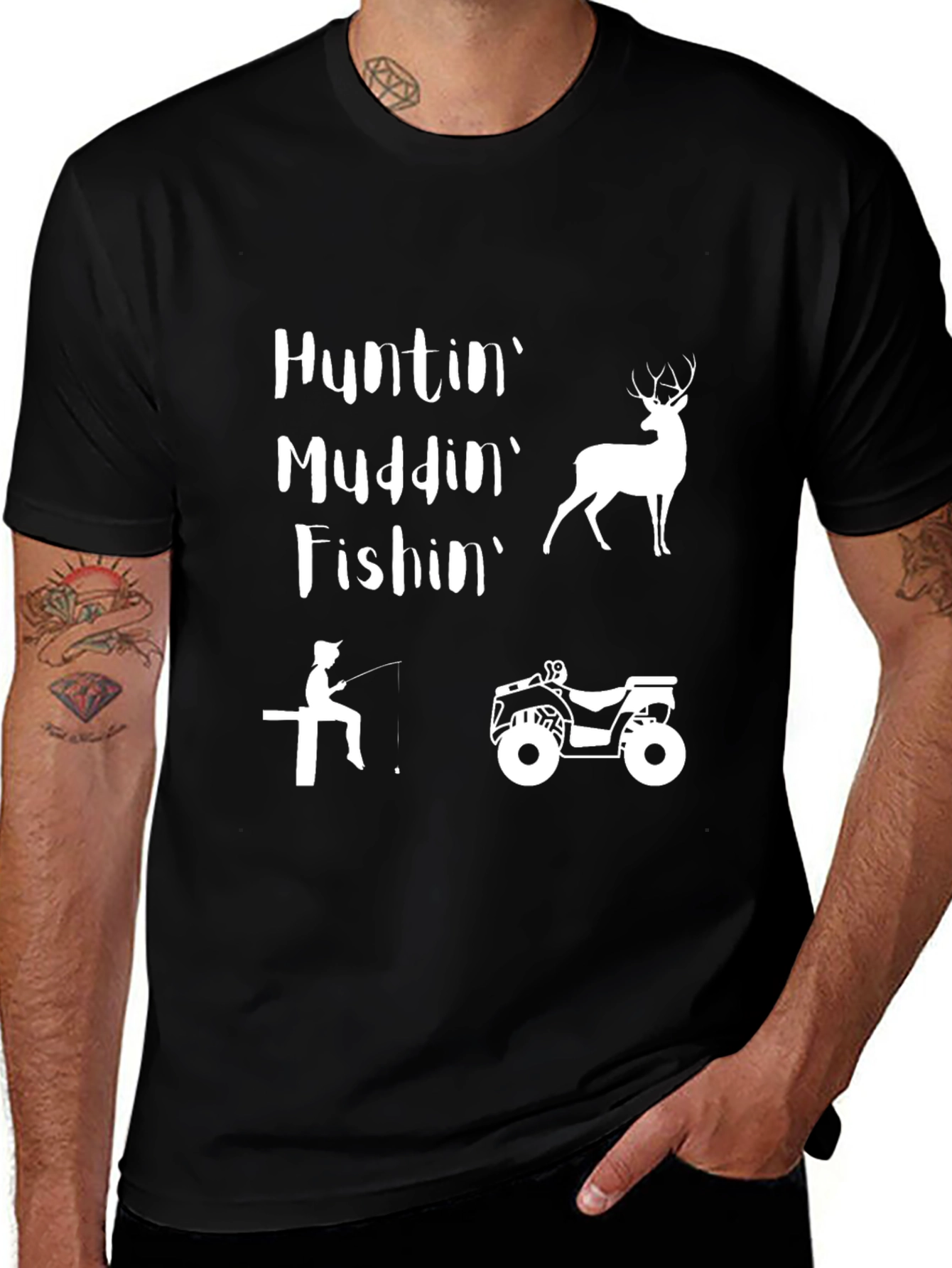 Huntin Muddin Fishin Graphic Tee