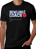 Bowling Coach Graphic T-Shirt - Novelty Design