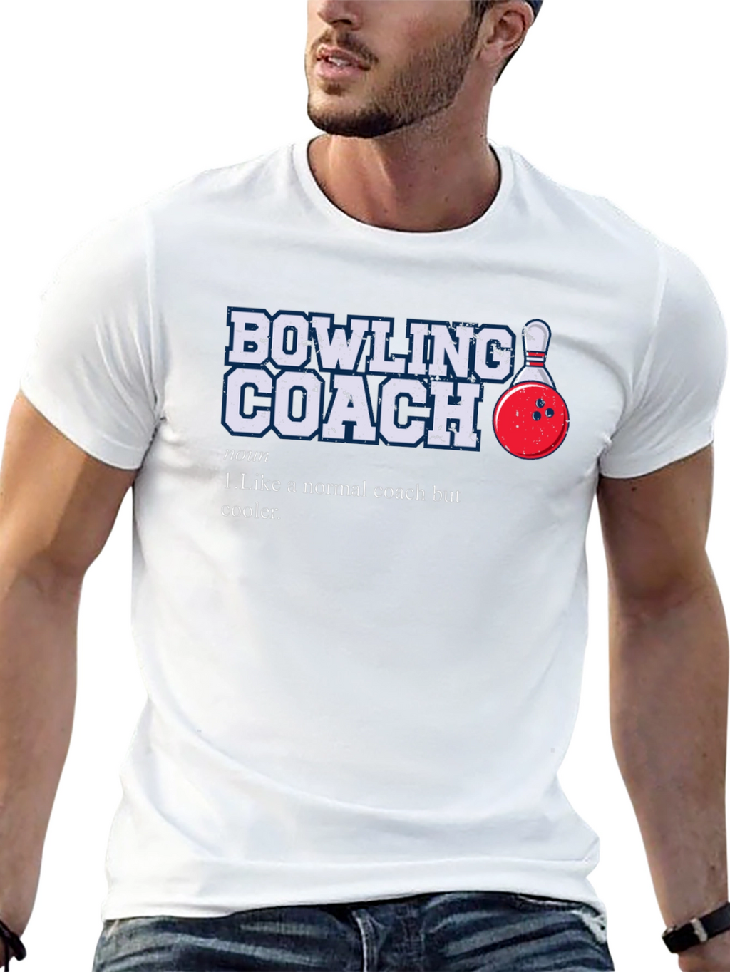 Bowling Coach Graphic T-Shirt - Novelty Design