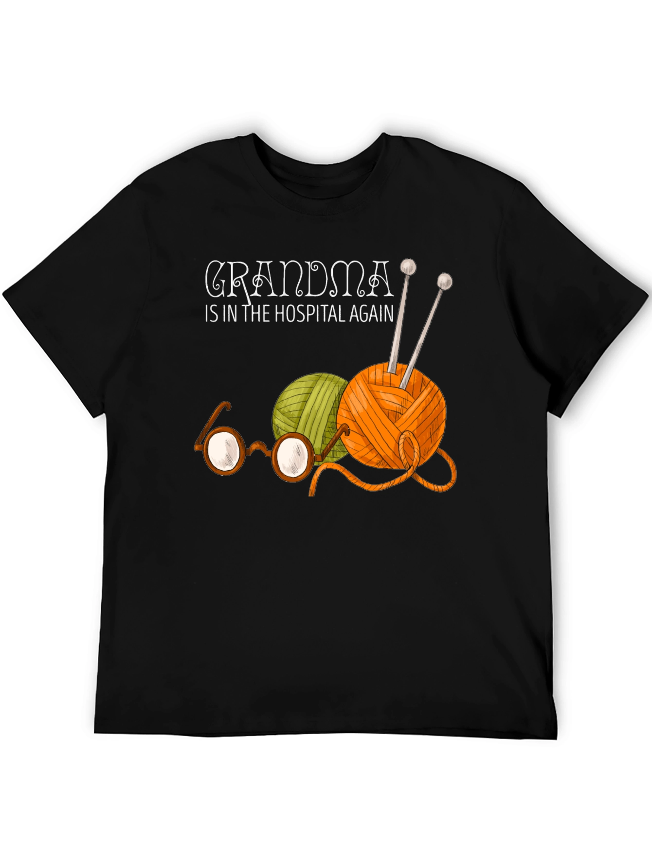 Grandmas Yarn Tee - Knitting Humor T-Shirt