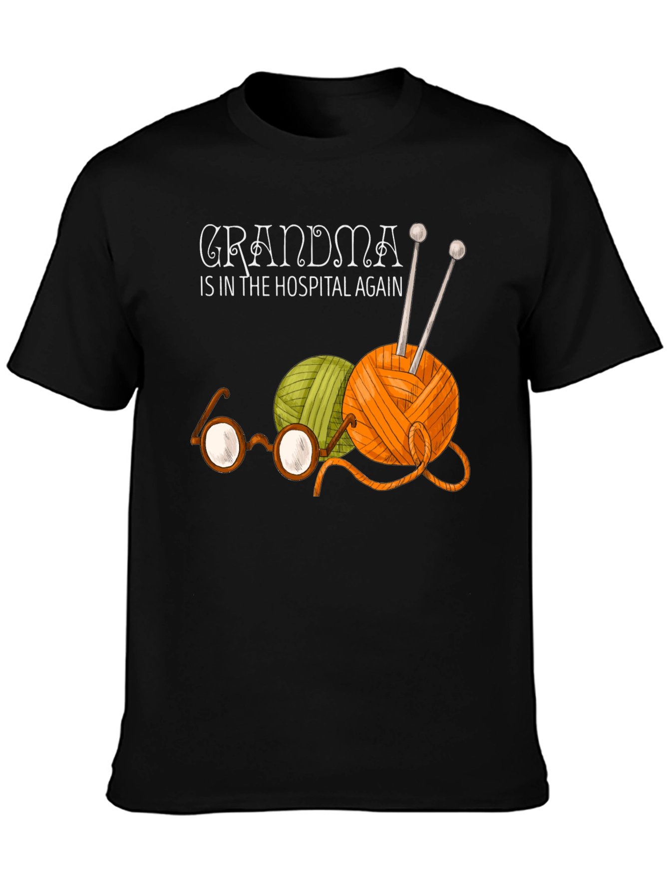 Grandmas Yarn Tee - Knitting Humor T-Shirt