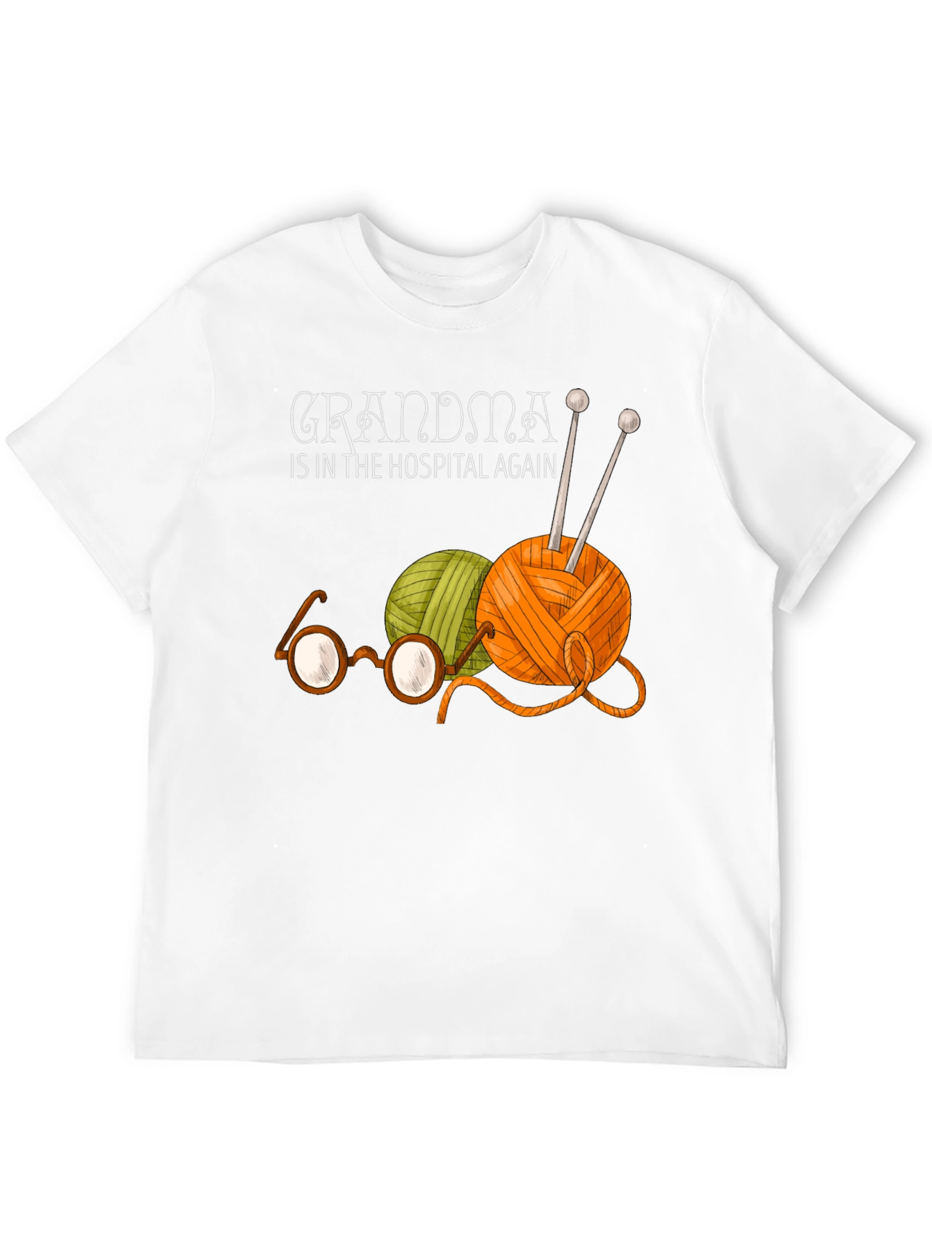 Grandmas Yarn Tee - Knitting Humor T-Shirt