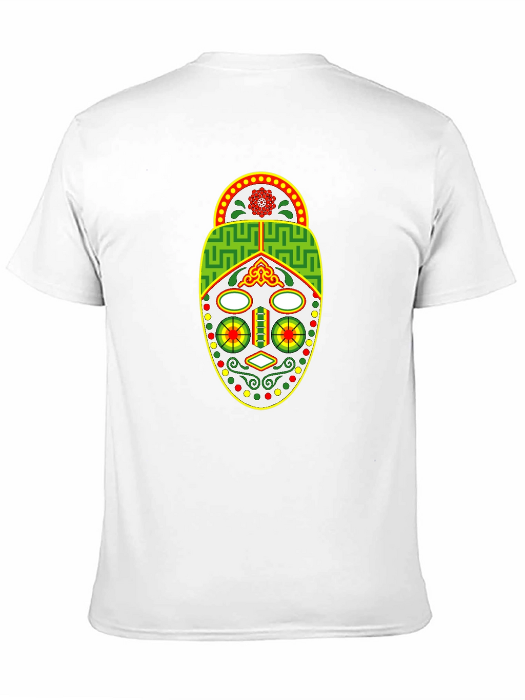 Tribal Mask Graphic Tee - Unique Design