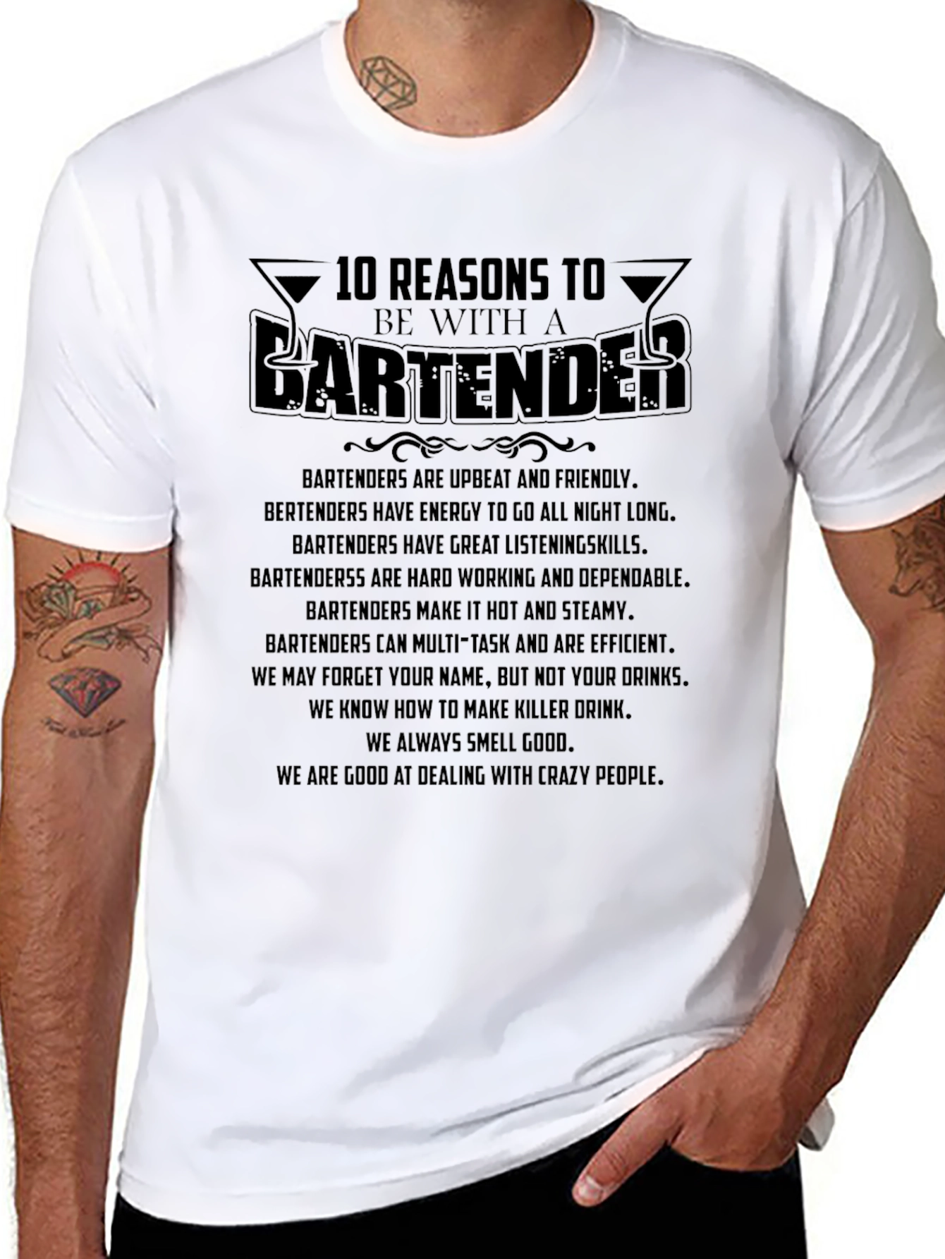 10 Reasons to Date a Bartender T-Shirt