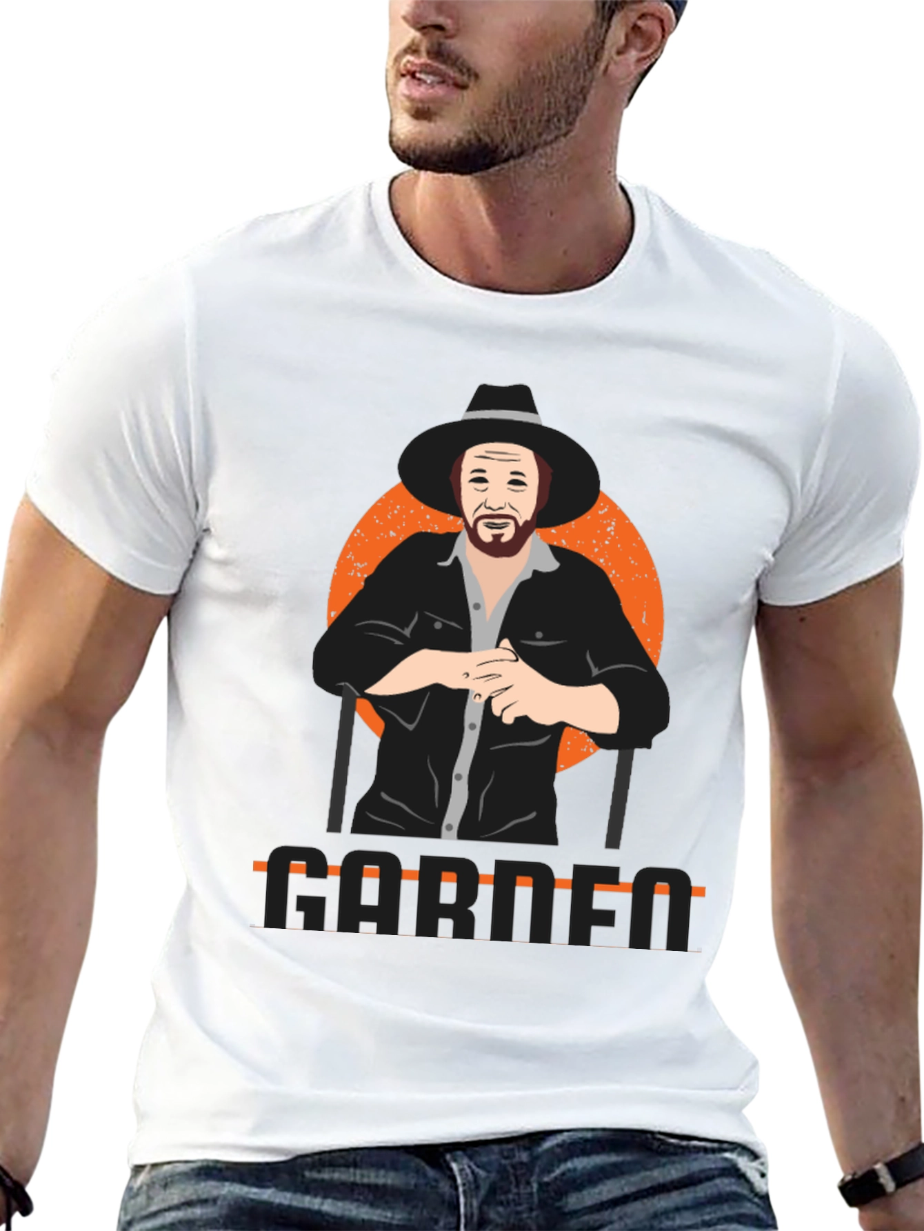 Garth Graphic Print Black T-Shirt