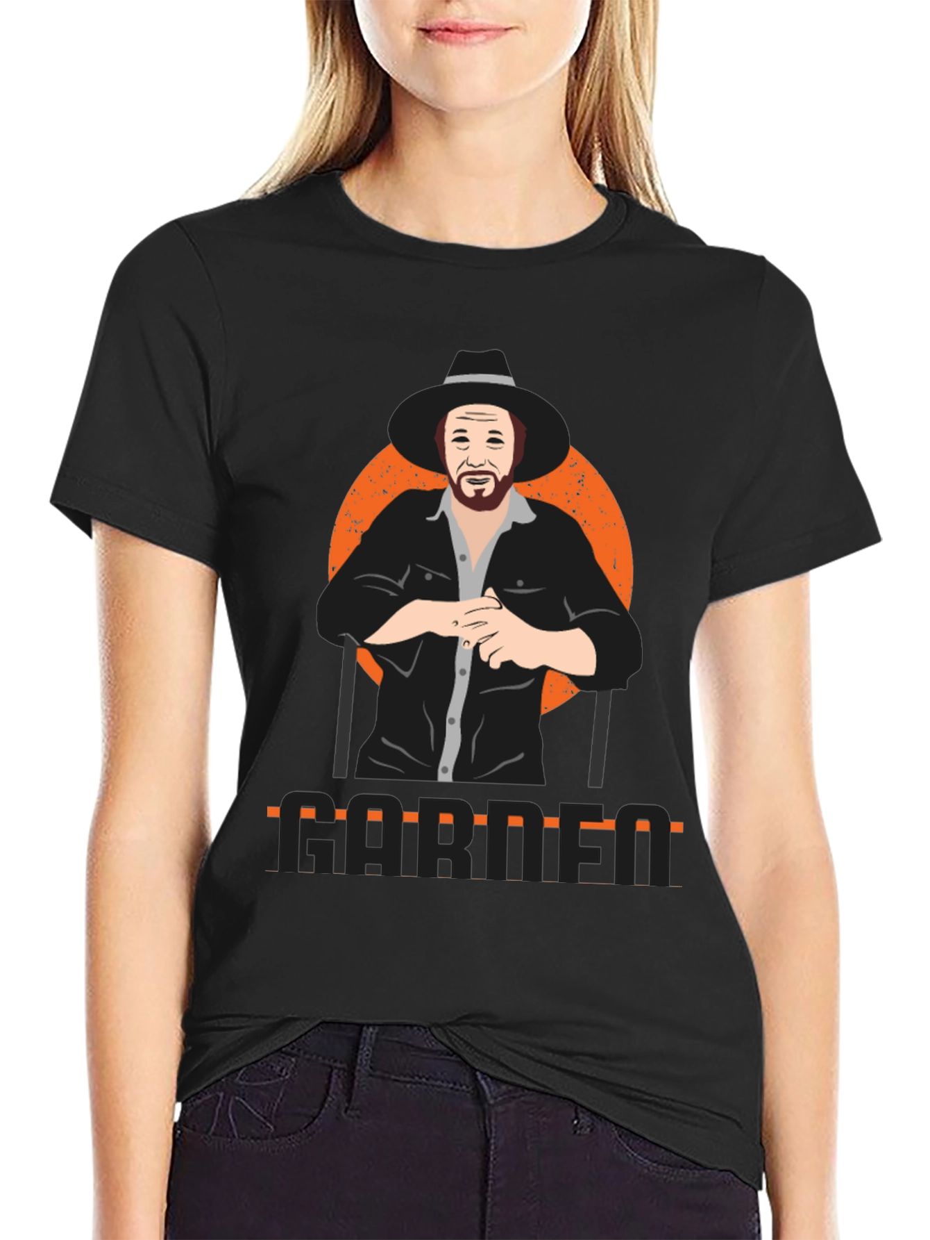 Garth Graphic Print Black T-Shirt