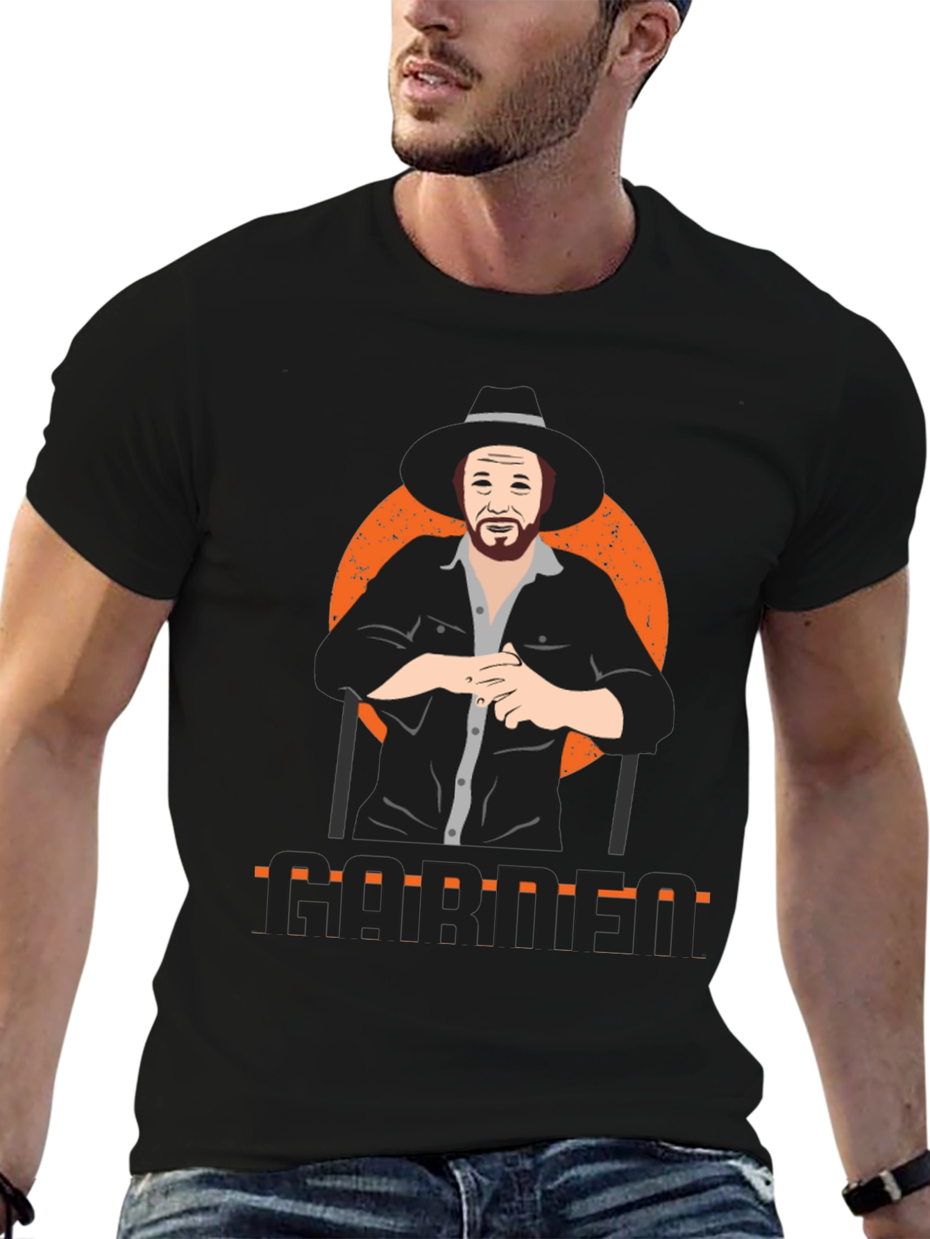 Garth Graphic Print Black T-Shirt