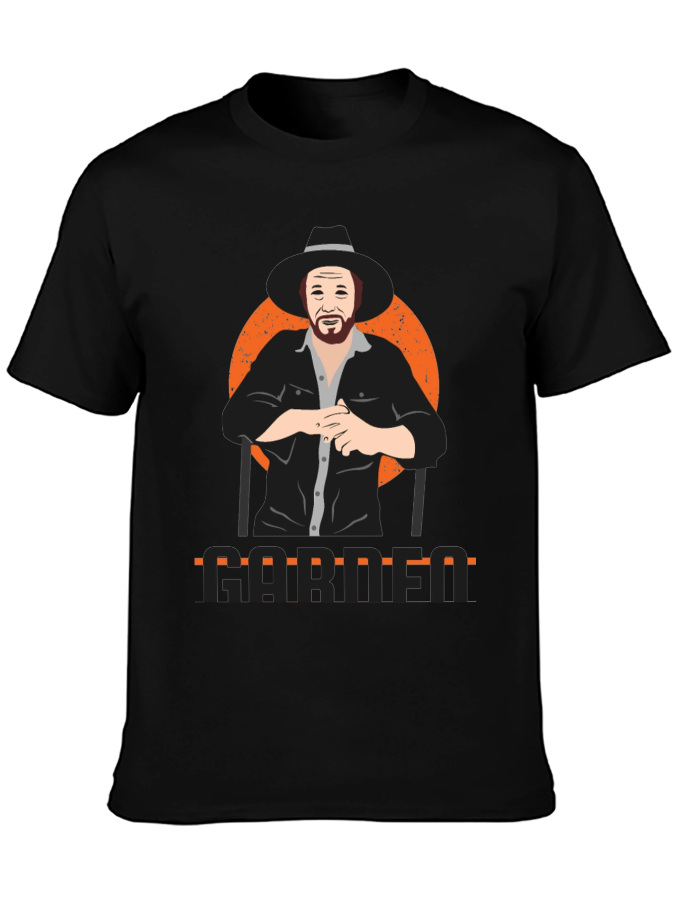 Garth Graphic Print Black T-Shirt