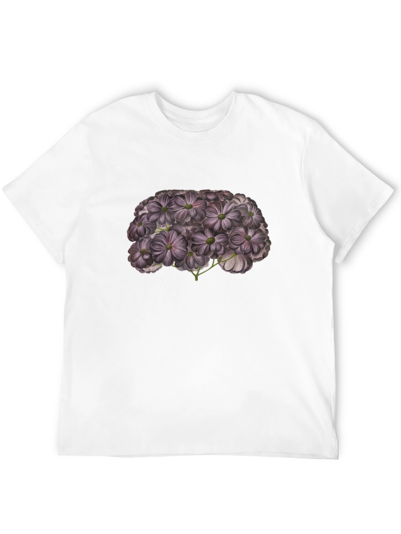 Floral Brain Black T-Shirt