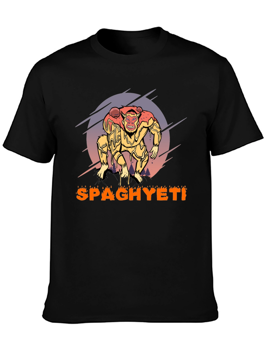 Spaghyeti T-Shirt - Spaghetti Monster Ape Graphic Tee