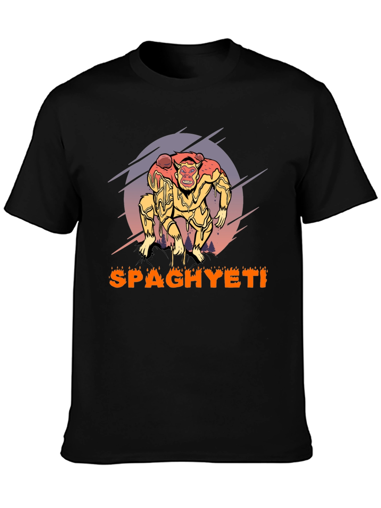 Spaghyeti T-Shirt - Spaghetti Monster Ape Graphic Tee