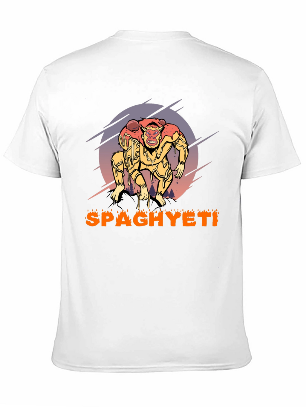 Spaghyeti T-Shirt - Spaghetti Monster Ape Graphic Tee