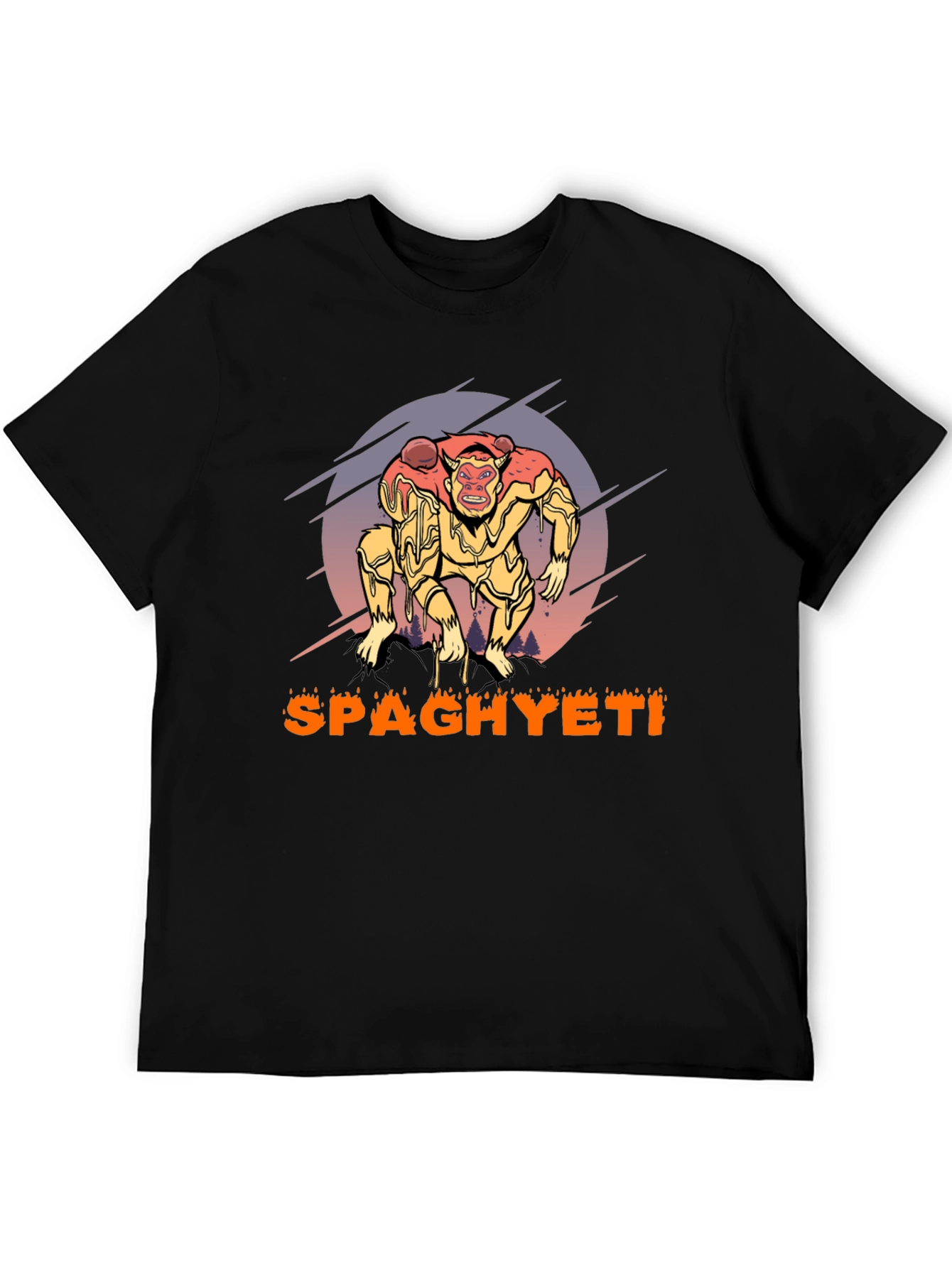 Spaghyeti T-Shirt - Spaghetti Monster Ape Graphic Tee